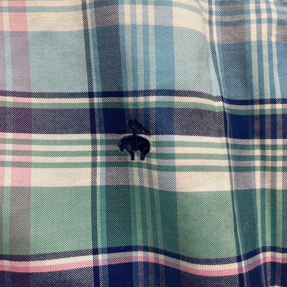 Brooks Brothers 1818 Button Down Shirt Mens XXL patch work Cotton Regent Fit - Picture 3 of 8